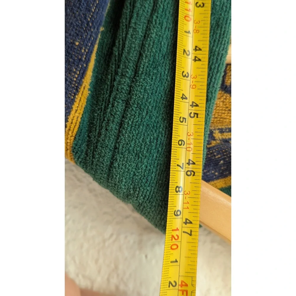 Foster Classics Mens Vintage Striped Terry Cloth Robe Green‎ Blue Yellow OSFA